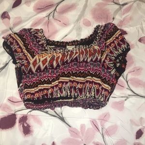 Tribal design crop top